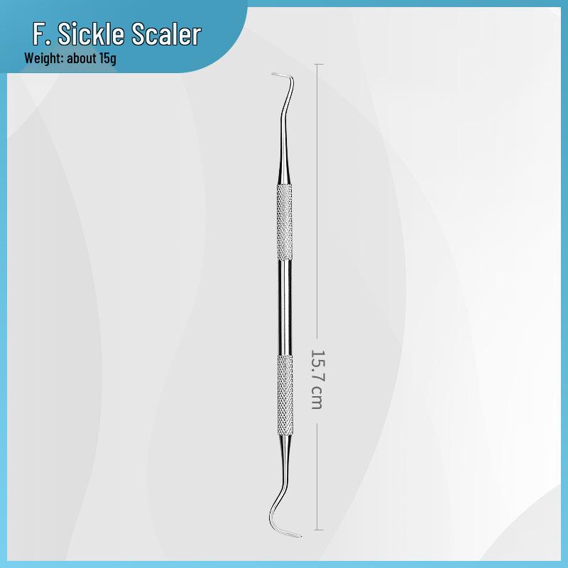 Dentist Tools Set: Stainless Steel Double-Ended Probe, Mouth Mirror, and Teeth Cleaning Kit
