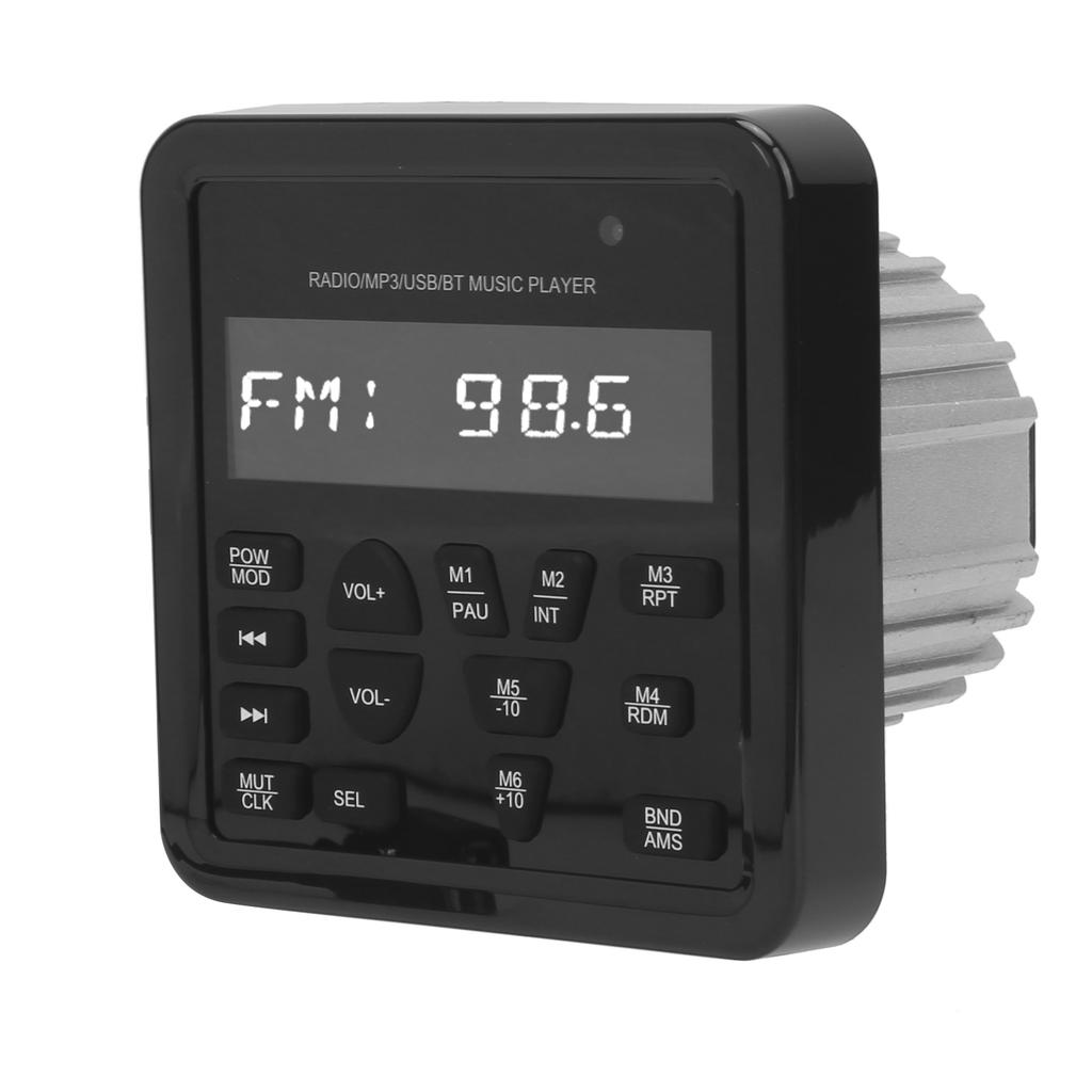 Bluetooth MP3 Player USB Radio Sound System IP66 Waterproof for Marine Boat Car RV Bathroom