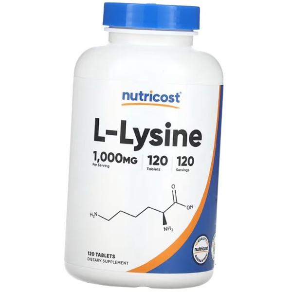 

Лизин, L-Lysine 1000, Nutricost (27647005) 120tab