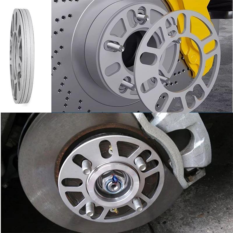 4 Pcs 3/5/6/8/10mm Car Modification Universal Aluminum Car Wheel Spacer Adaptor Shims Plate Car Wheel Hub Modification Widened