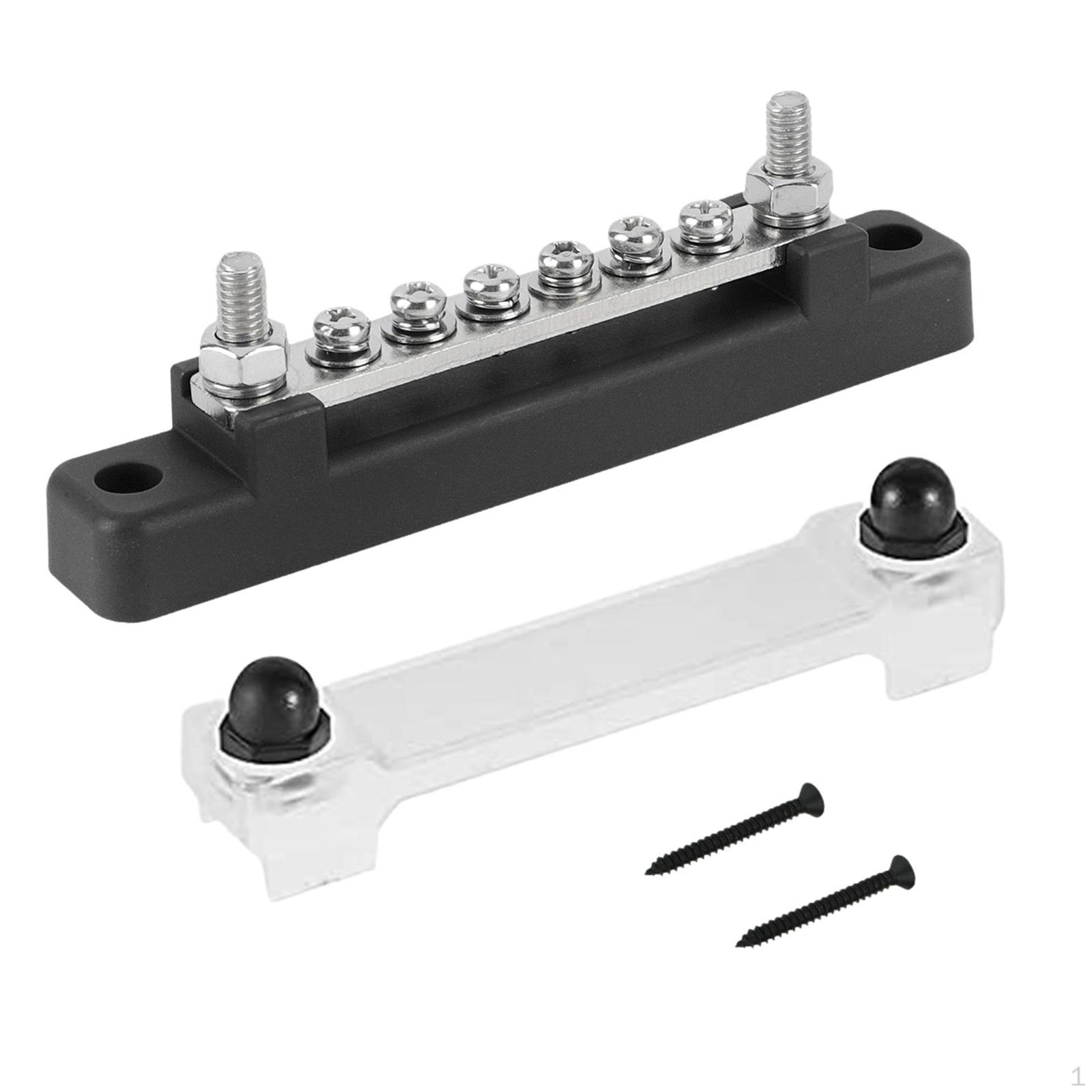 

6-канальный медный распределительный блок для шинопроводов для автомобильной и морской промышленности чёрный