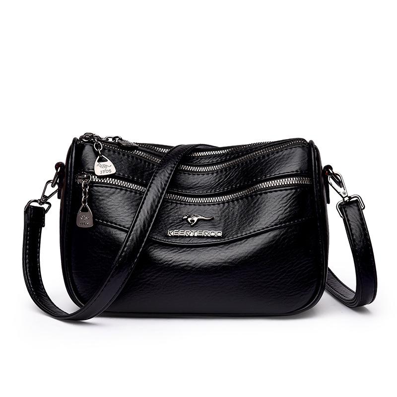 2024 Women's Multi-Layer Soft Texture Shoulder & Crossbody Bag - Large Capacity, High Quality