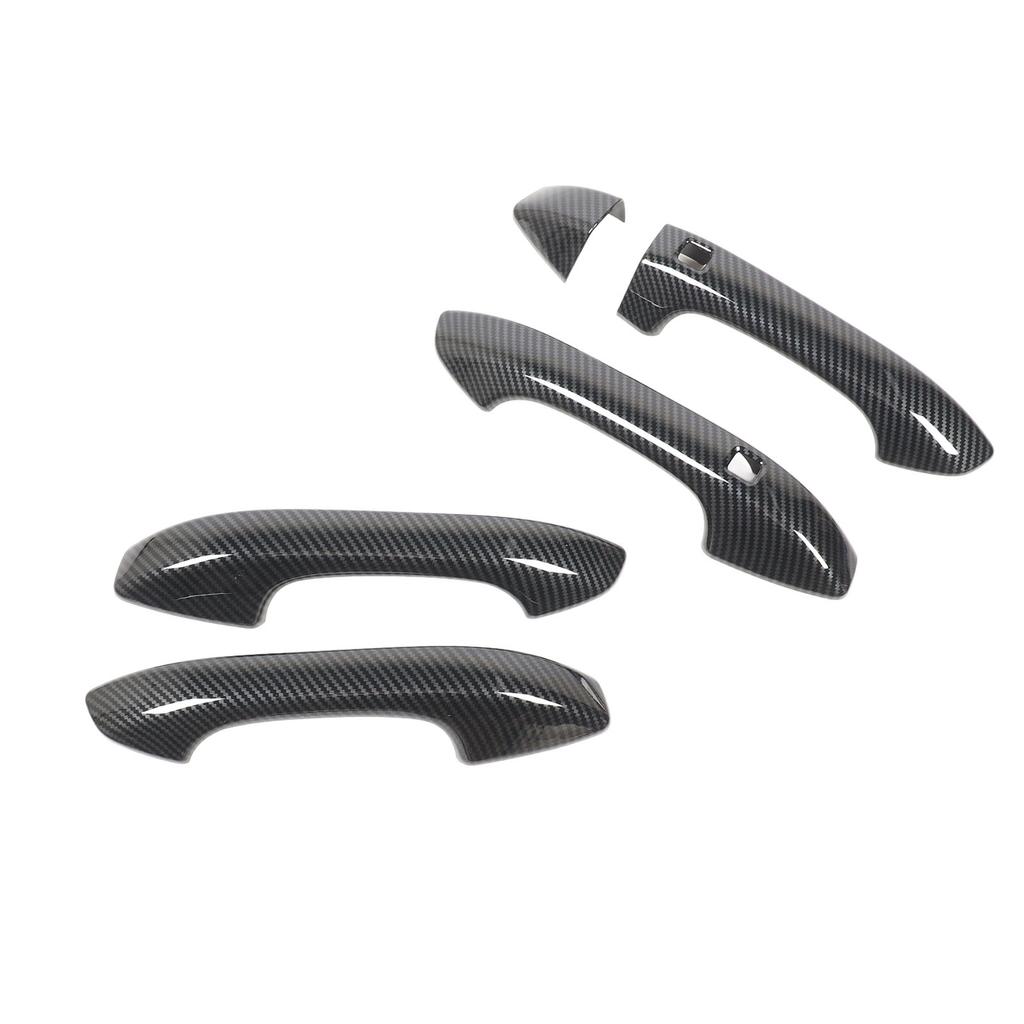 Exterior Door Handle Cover Carbon Fiber Pattern Outside Door Handle Decoration Trim Replacement for