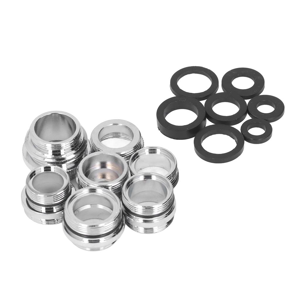 7Pcs/Set Male Female Faucet Adapter Kit with Gasket Brass Aerator Adapter Set for Garden Hose