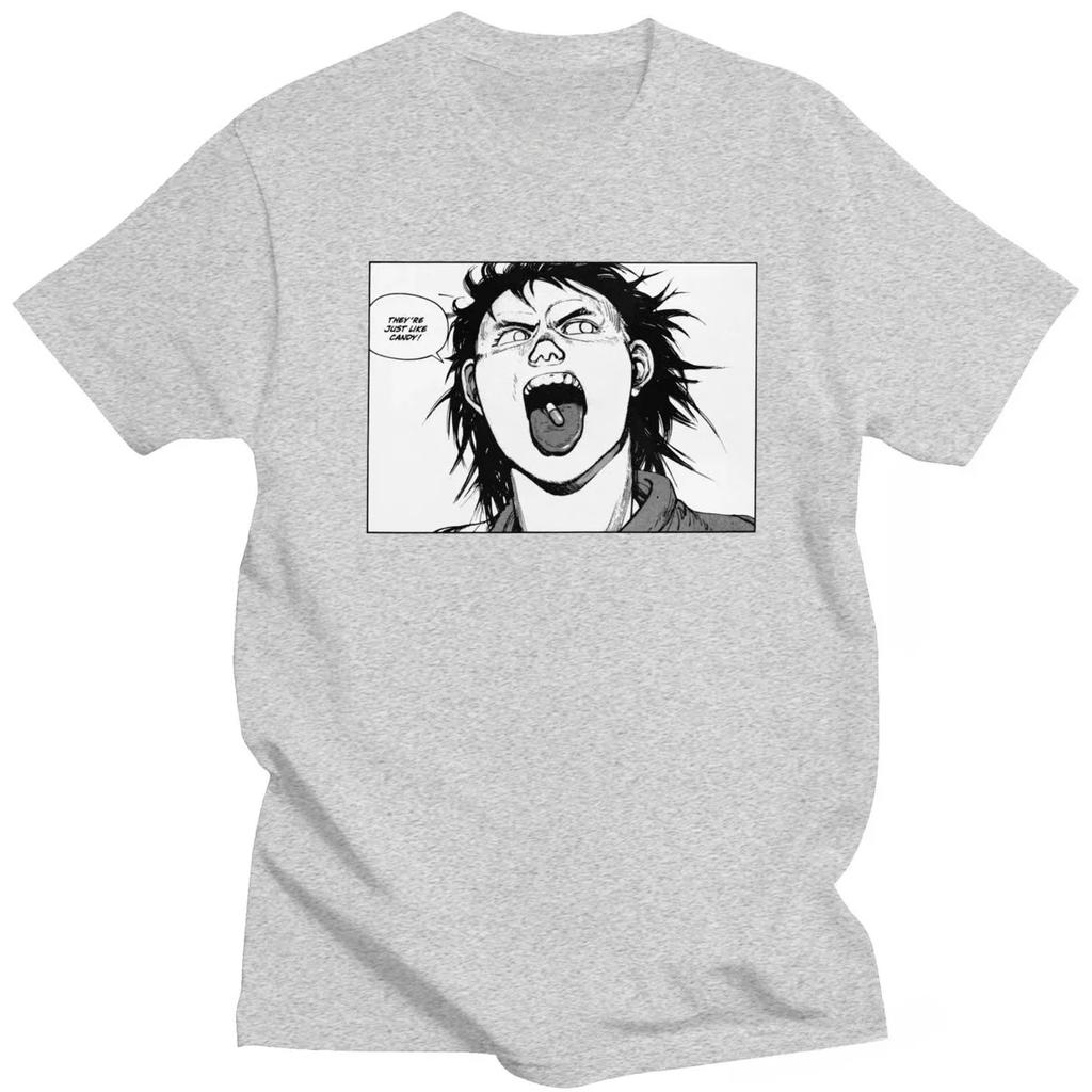 Streetwear Funny Akira T Shirt Homme Manga Shotaro Kaneda Tees Anime Manga Tshirt Short Sleeved Urban Neo Tokyo Tops