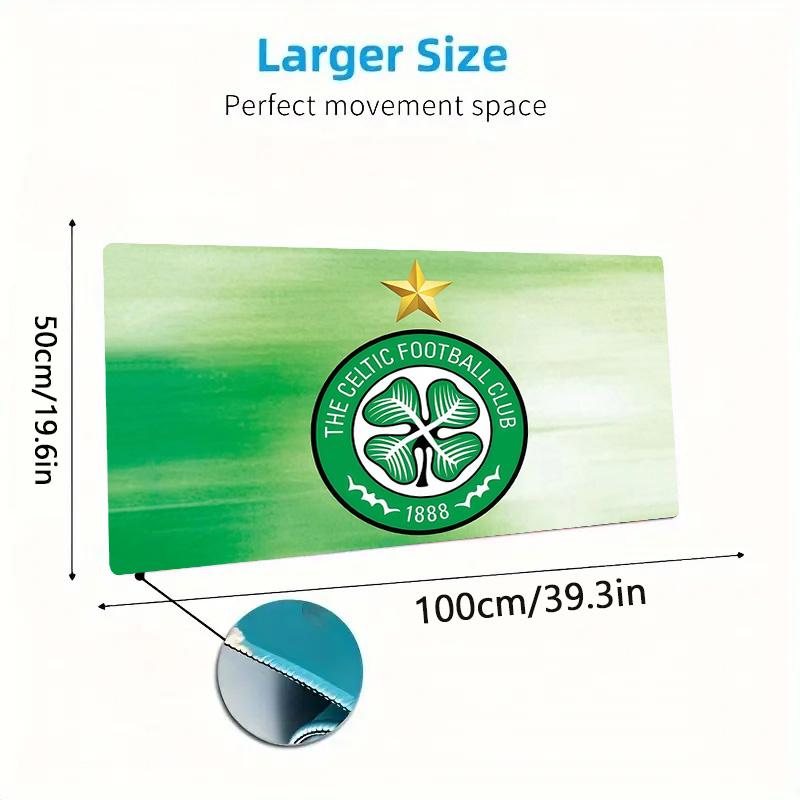 Celtic Football Club Print Cushion Non-slip Laptop Tablet Big Mousepad XXL Mat Mini PC Playmat With Lock edge