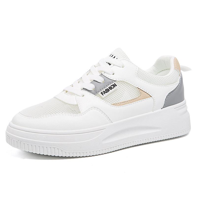 Little White Shoes Women's Summer Breathable Mesh Women's Shoes Thin Casual Sports Shoes Versatile Platform Student Board Shoes
