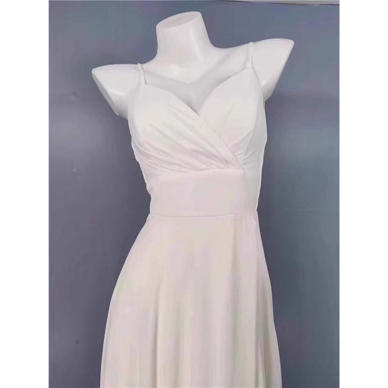 Foreign Trade Order Lu Fairy Sanya Elegant Chiffon Atmosphere Trailing Church Grass Light Luxury Wedding Dress Formal Dress Long dress