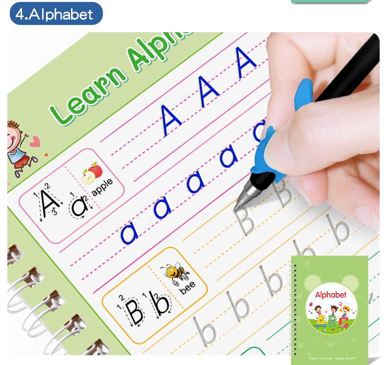 All-English Children's Magic Groove Copybook Gift Box - New Version