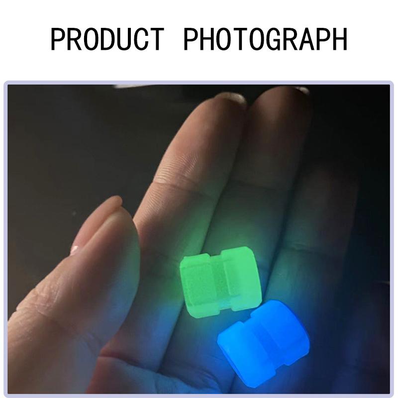 Fluorescent Tire Valve Cap Hub Wheel Luminous Night Glowing Car Moto Bike Wheel Tyre Rim Hub Nozzles Tyre Decor Accessories