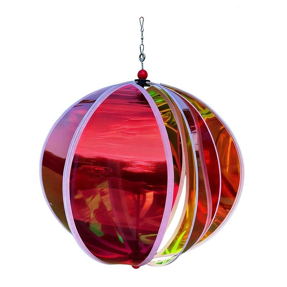 Bright Film Hot Air Balloon Wind Spinner Colorful Design Fantasy Style Hanging Wind Twister Hanging Type Plastic Material