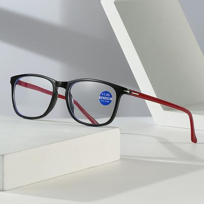 Latest Reading Glasses Spring Hinge Rectangular Frame Men and Women HD Reader Eyeglasses Diopter 10+1.5+2.0+2.5+3.0+3.5+4.0