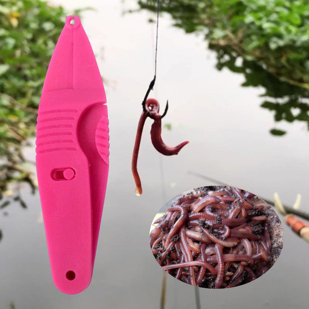 1PC Earthworm Clip Hook Fishing Equipment Sturdy Lightweight Fast Baiting Device Fishing Tackle Accessories Fishing Baits Holder