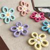 Woven Macrames Colorful Flower Wall Art Decoration for Living Room or Baby Kids Bedroom Nursery Wall Hanging Ornament