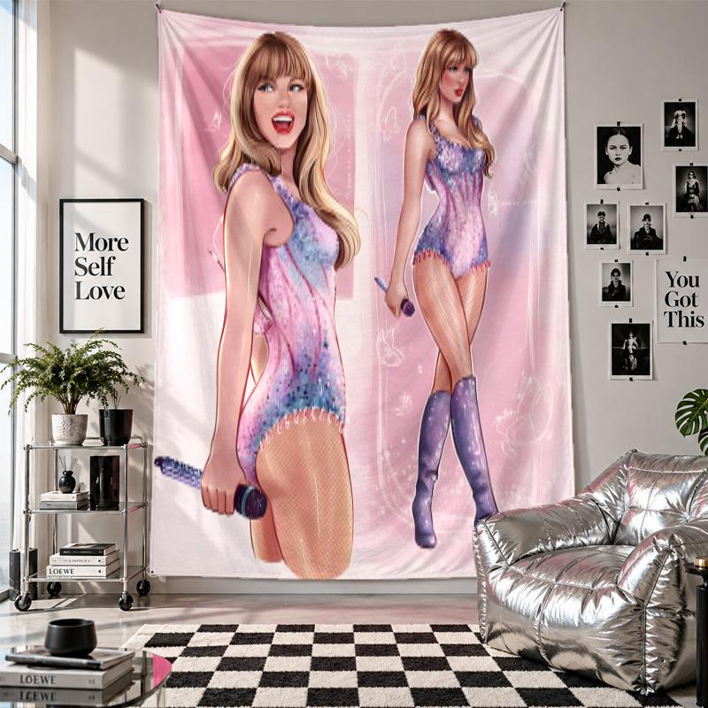 Wall TapestryTaylor Swift Art Hanging Cloth Decorative Background Cover for Room Decoration