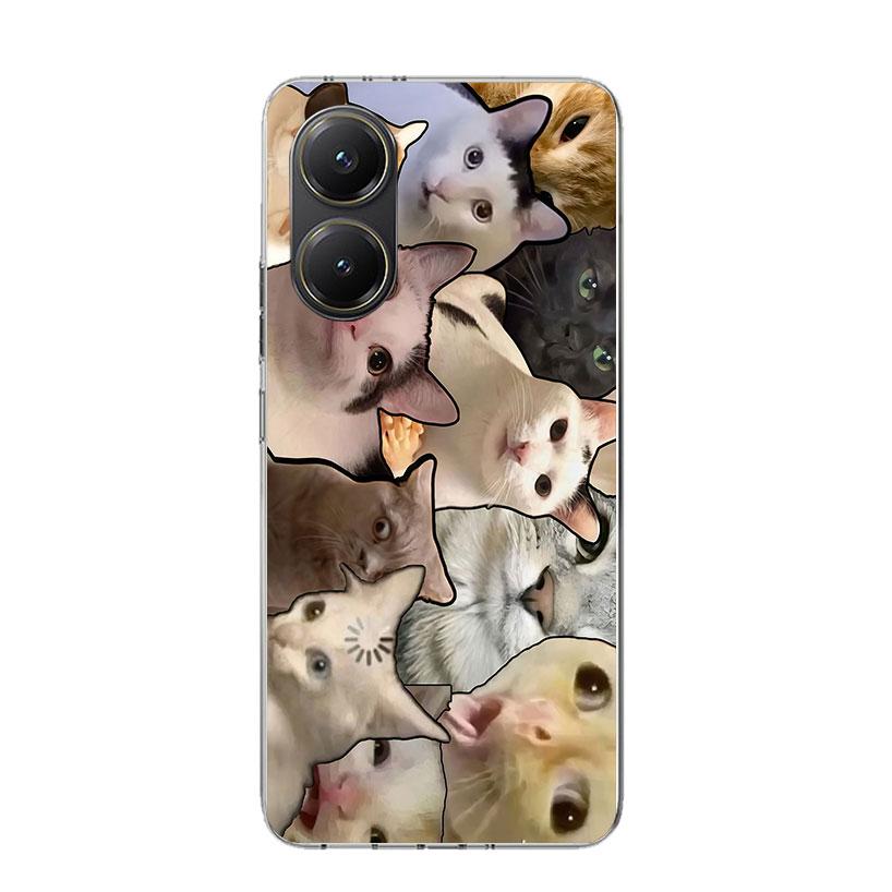 Crying Cat Memes Phone Case For Xiaomi Poco X7 X6 X5 Pro F7 Ultra Redmi 15C 15 13 13C 12 12C 10 10A 10C 9 9A 9C 9T Cover Poco X7
