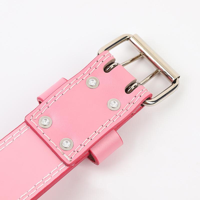 New Pink Women's Sports Protector Belt Fitness Squat Hard Pull Weightlifting Belt Fitness Waist Cover