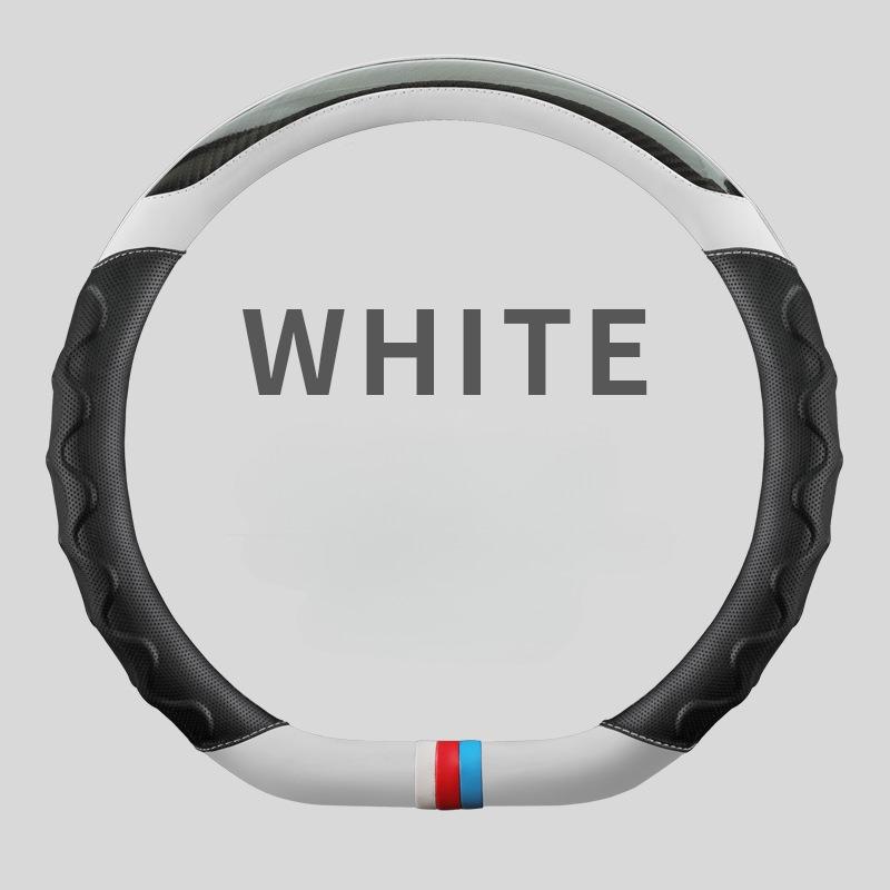 Carbon Fiber Leather Steering Wheel Cover 38CM Universal Car Steering Wheel Case Auto Supplies Non-slip Car Steering Wheel Cover