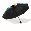1pc Cat SwimmingAutomatic Open/close, All-Season Portable Folding Umbrella for Friends, Travel, Everyday, Events - Compact Parasol, Outdoor