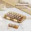 Pill Organizer 7 Day Weekly Medicine Box Portable Pill Container with Lid Multi Compartment for Travel/Home