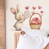 Stickers for The Home Beautification Wall of The Bedroom Living Room Entrance Hall and The Little Rabbit Catching Hearts