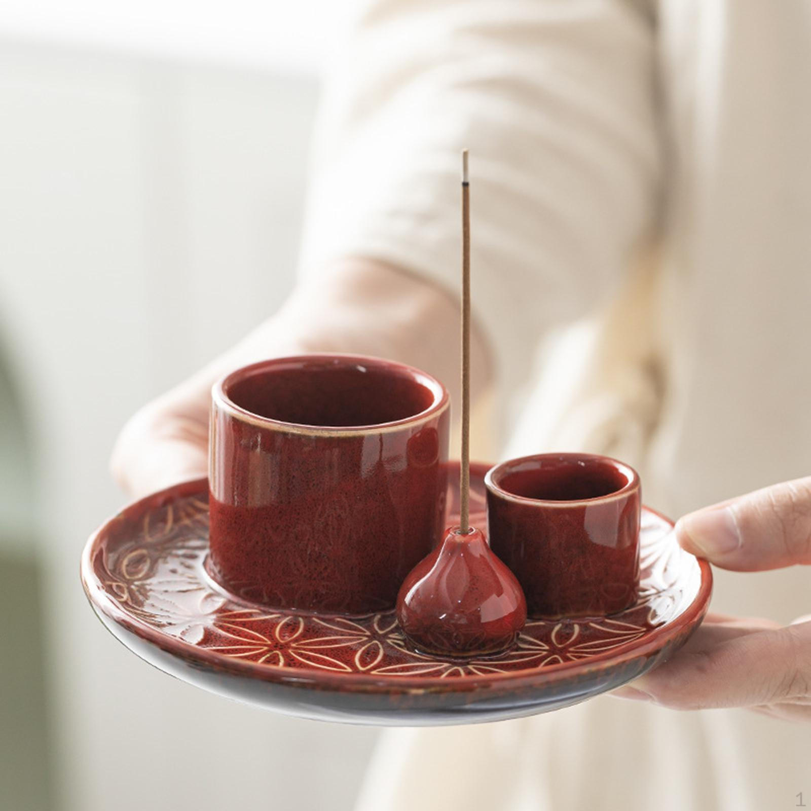 

Подсвечник Горелка Акцентное Украшение Шалфей для Медитации Офис Гостиная Deep Red