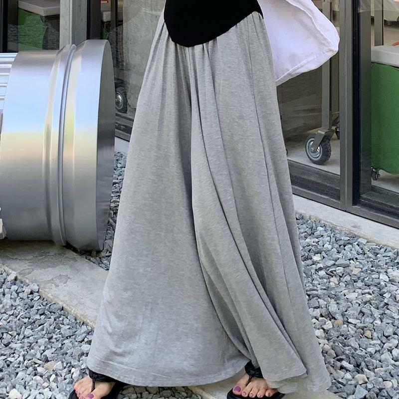 

Беременность Поддержка живота Свободные Модальные Кюлоты из Ледяного Шелка - Легкая Летняя Защита от Солнца M (80-110 kg) светло-серый