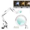 3 Colors LED Magnifying Glass  72LED 8X/10X NEW Illuminated Magnifier USB for Soldering Iron Repair/Table Lamp/Skincare Beauty