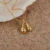 French Retro Teardrop Zircon Necklace: Women's Simple Stainless Steel Clavicle Chain