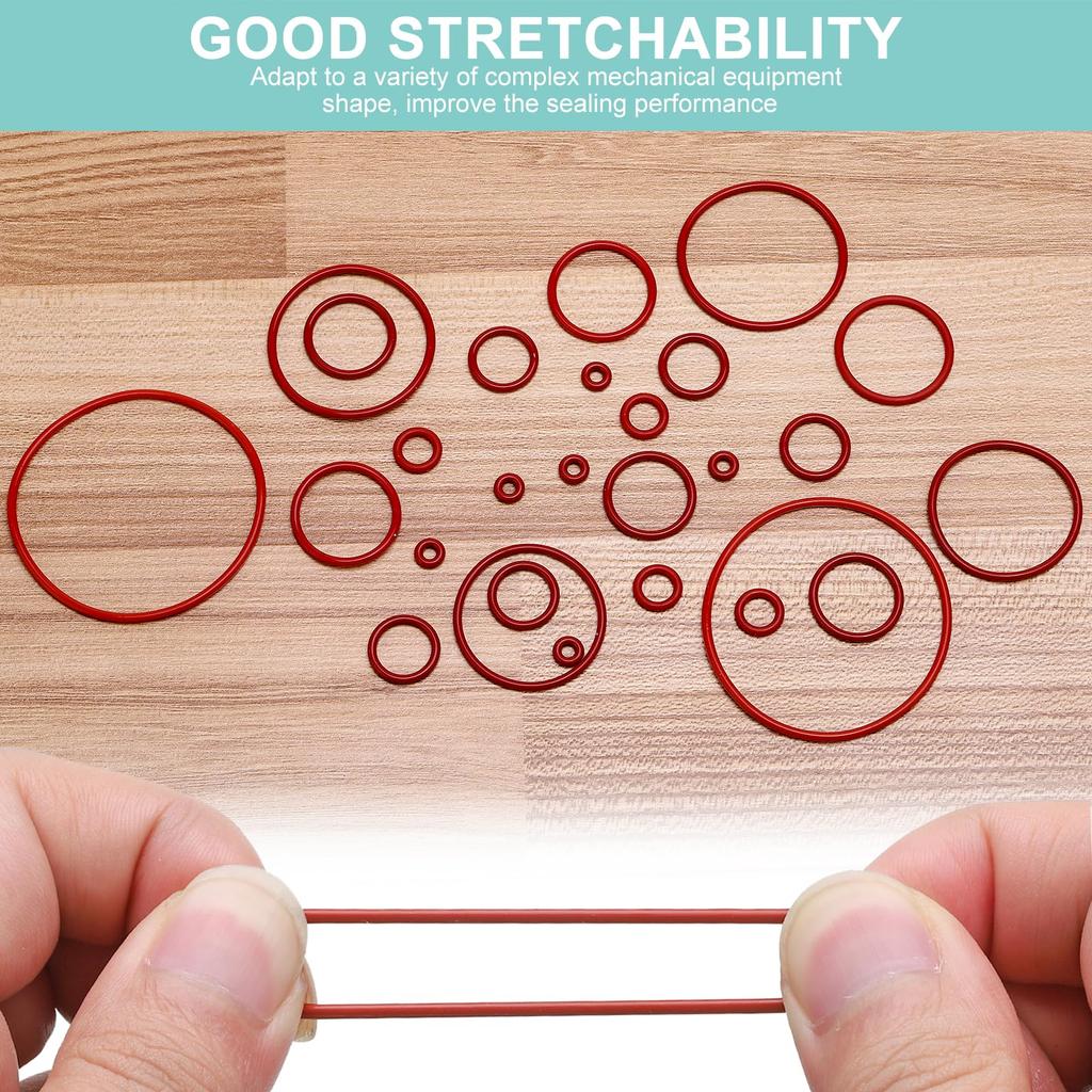 uxcell O-ringi O-ringi Pierścienie Silikonowe VMQ 50 szt. Średnica zewnętrzna 13mm Średnica wewnętrzna 9mm Grubość 2mm