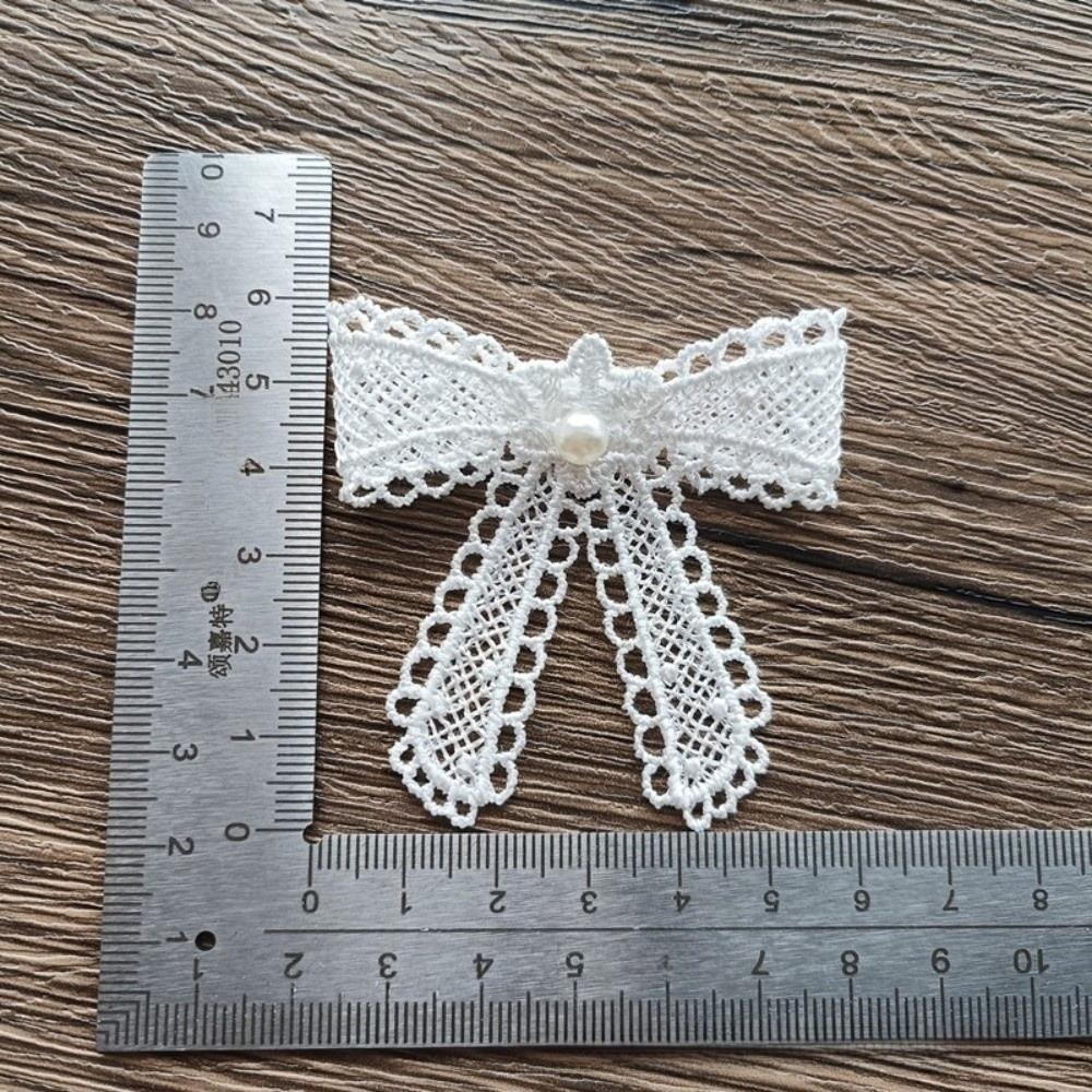 Bowknot Lace Applique Trim Handmade DIY Lace Fabric for Bags Hair Clips Hair Decor