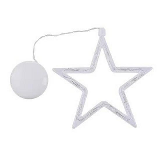 LED Christmas Window Suction Cup String Lights with Tree, Santa, Snowman, and Stars