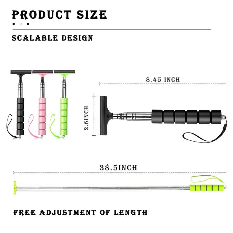 Auto-Rückspiegelwischer, Edelstahl, teleskopisch, einziehbar, geschichteter Bürstenkopf, Fensterwasch-Reinigungsbürste, Handwischer