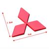 ABS for Mitsubishi Logo Lancer EX EVO Car Front Emblem Badge Carbon Fiber Sticker Styling Decoration Auto Refitting Accessories