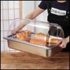 304 Stainless Steel Buffet Food Pan with Transparent Lid
