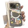 Süßes R-Rilakkuma kabelloses Ladecase für iPhone 17 Air 16 E 15 14 Plus 13 12 Mini 11 Pro Max Transparenter Silikon-Randschutz