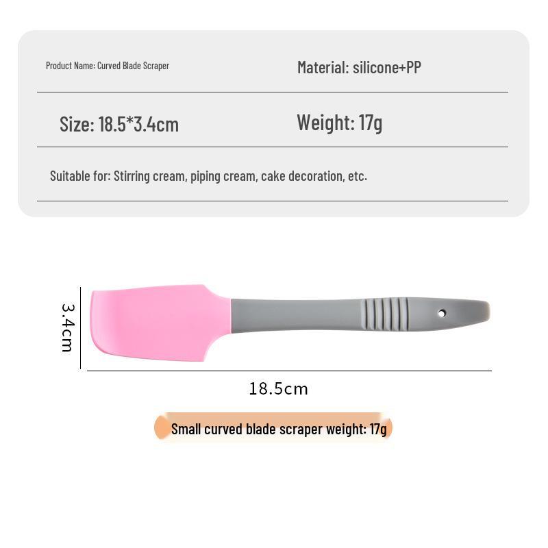Two-Piece High-Temperature Silicone Spatula Set for Baking and Mixing
