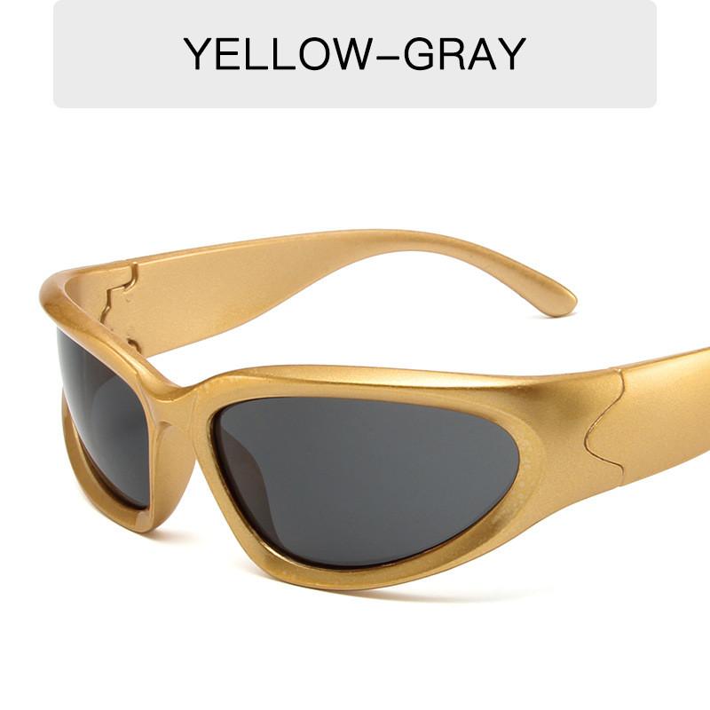 Future Style Cat Eye Sunglasses With Uv Protection For Outdoor Cycling And Street Fashion