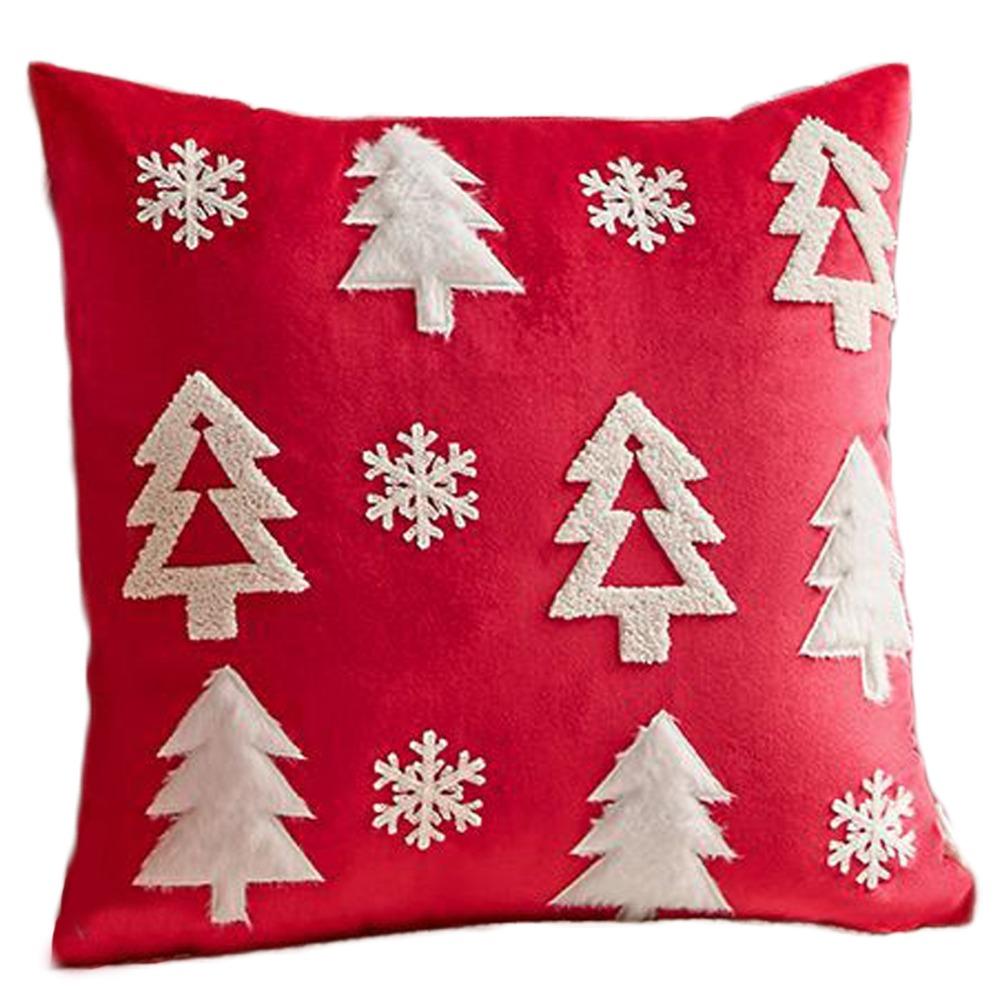 INS Style Throw Pillowcover Christmas Tree Cushion Cover Velvet Christmas Pillowcase  Sofa/Bed