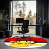 Pokémon Printed Round Rug Carpet Chair Rug Area Rug Entryway Doormats,for Office Chair Living Room Bedroom Kitchen Room.
