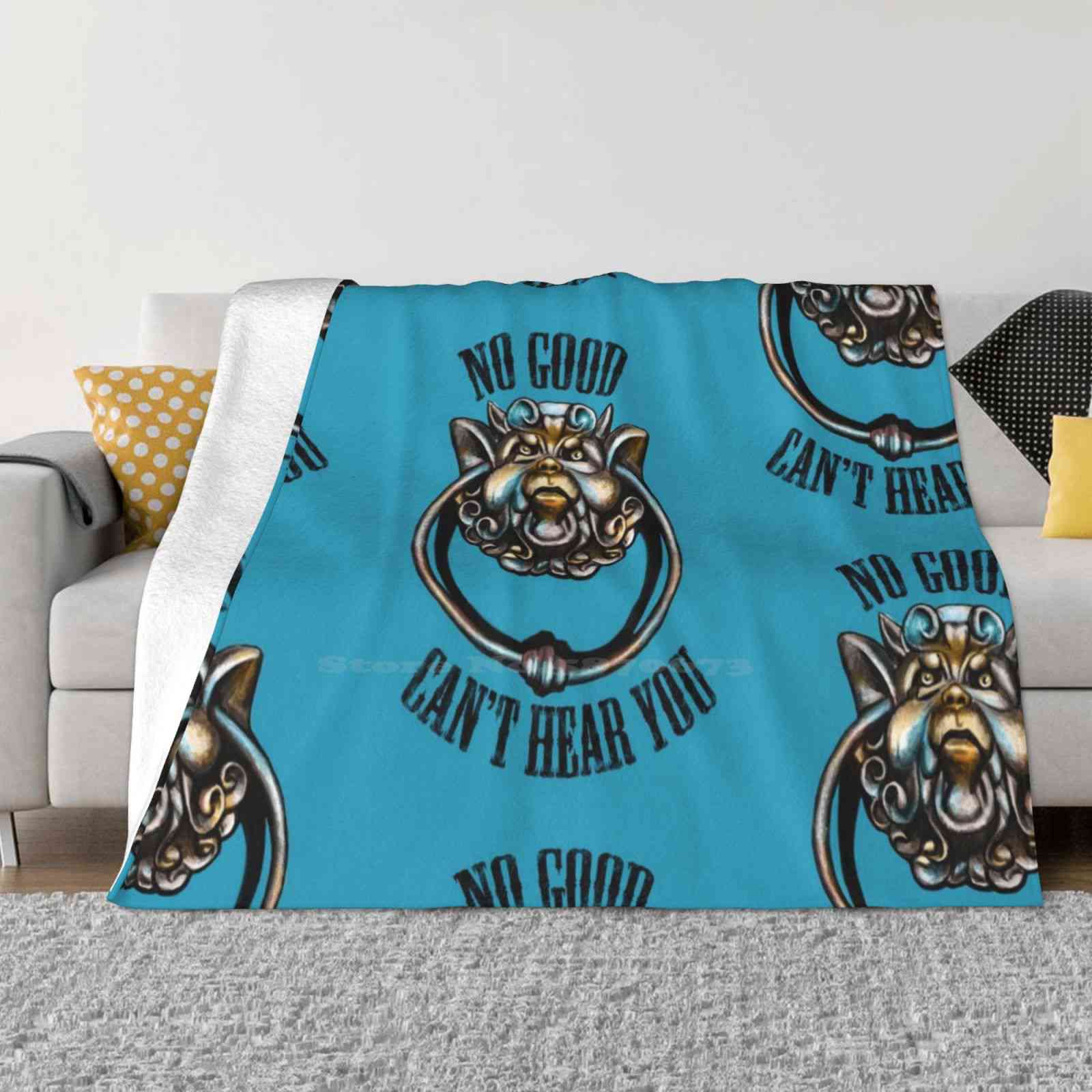 No Good Can T Hear You Soft Warm Light Thin Blanket Labyrinth David Bowie Door Knockers Cant Hear You Funny Nostalgia 80S Jim 30x40in