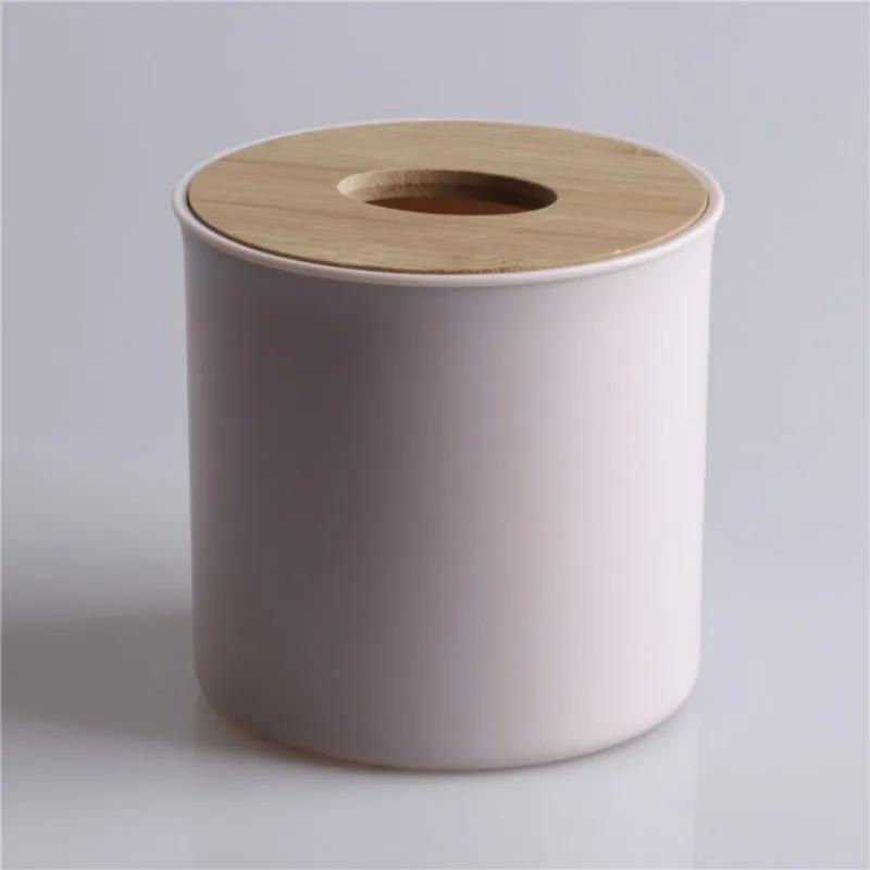 Round Tissue Box Plastic Paper Holder Roll Paper Napkin Useful Tool Household Hotel Car Holder Desk Home Portable Accessories