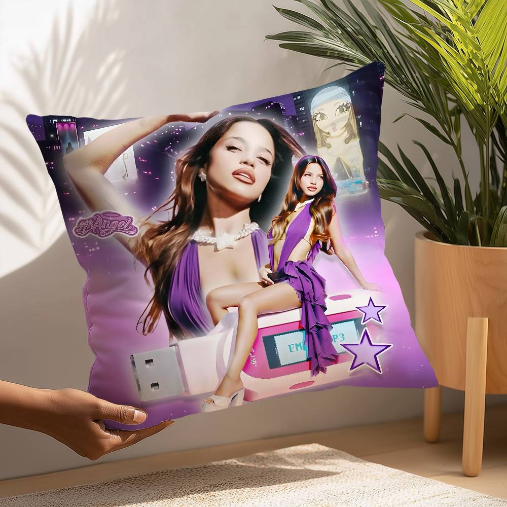 Singer Emilia Mernes Mp3 Pillow Case Plush Fabric Soft Pillowcase Double Sided Print Cushion Cover Household Gifts