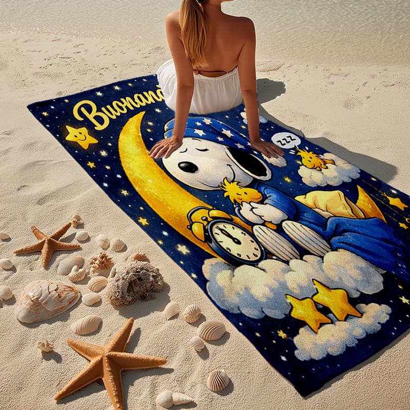 Cute Dog Sweet Dreams Beach Towel, Super Soft Microfiber, Gift for Her/Him, Birthday, for Pool, Beach, Travel, Home Decor Fan gifts