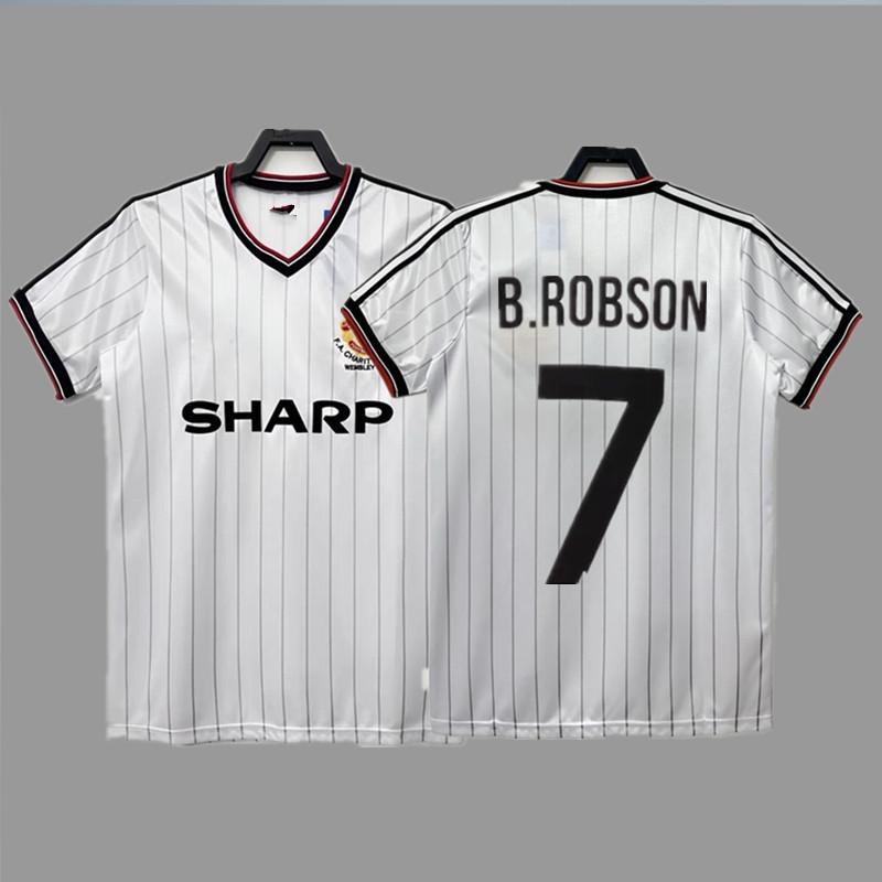 Man L Retro Jersey Football Jersey No. 7 Beckham Cantona C Ronaldo Rooney Giggs Jersey