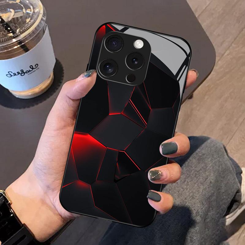 Geometric Lingguang Phone Case Is Suitable for iPhone 17 16 15 14 13 12 11 Pro/Max/Plus Anti Drop and Shockproof Back Cover