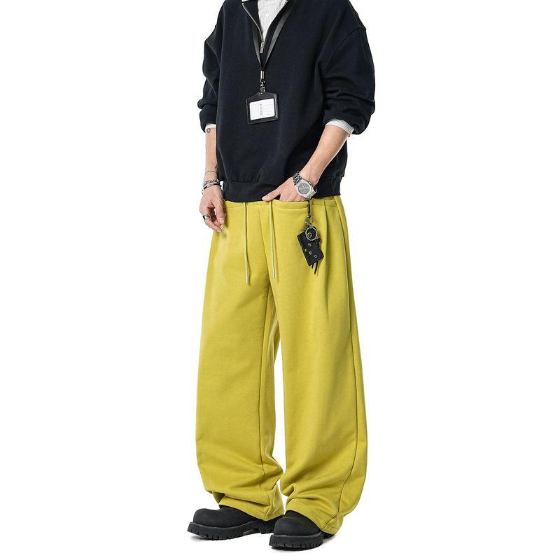 

Dream Made American-Style Fleece Casual Pants for Men, Winter Thickened Warm Straight-Leg Loose Wide-Leg Men s Pants Grass Green X L