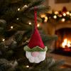 Woolen Hanging Holiday Gifts Hand Crochet Christmas Gnome Ornaments, Knitted Faceless Decorations, Handcrafted Party Supplies Yarn Elf Pendants