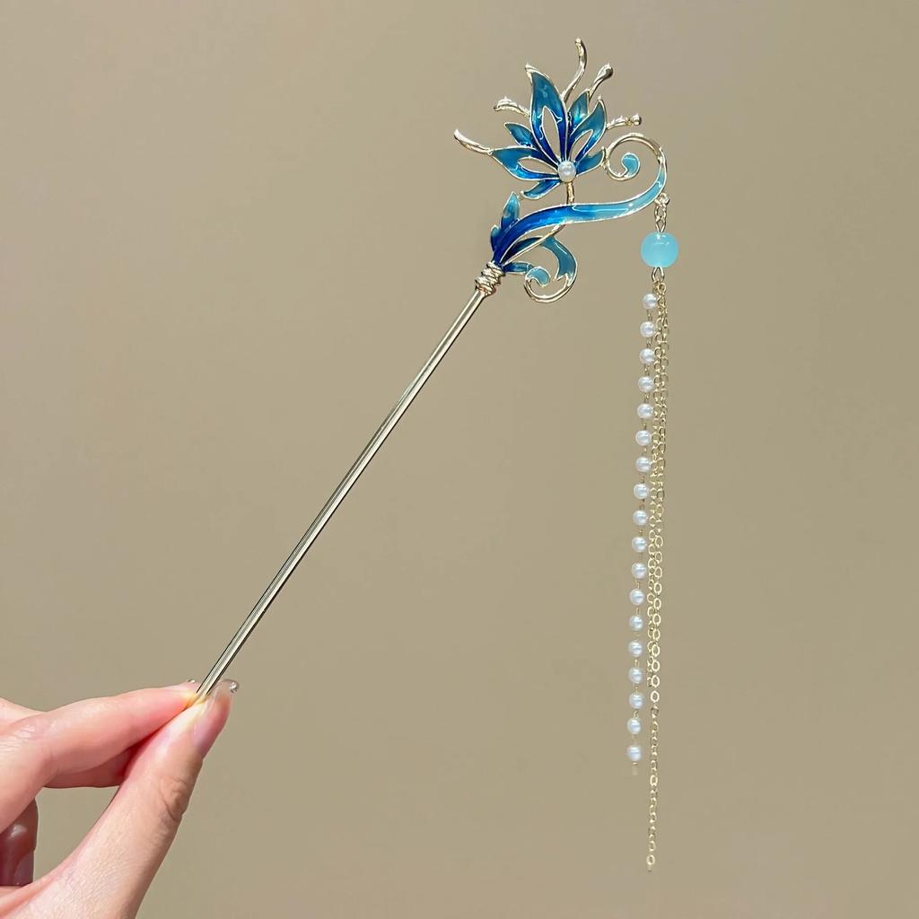Chinese Style Hanfu Women's Children's Hairpin Fringed Hair Accessories Swinging Hair Ornaments Skirt Accessories