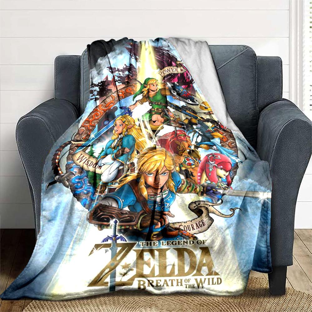 Legend Zelda Print Flannel Blanket High Quality Warm Comfortable Cover for All Seasons Perfect for Gifts Home Decor